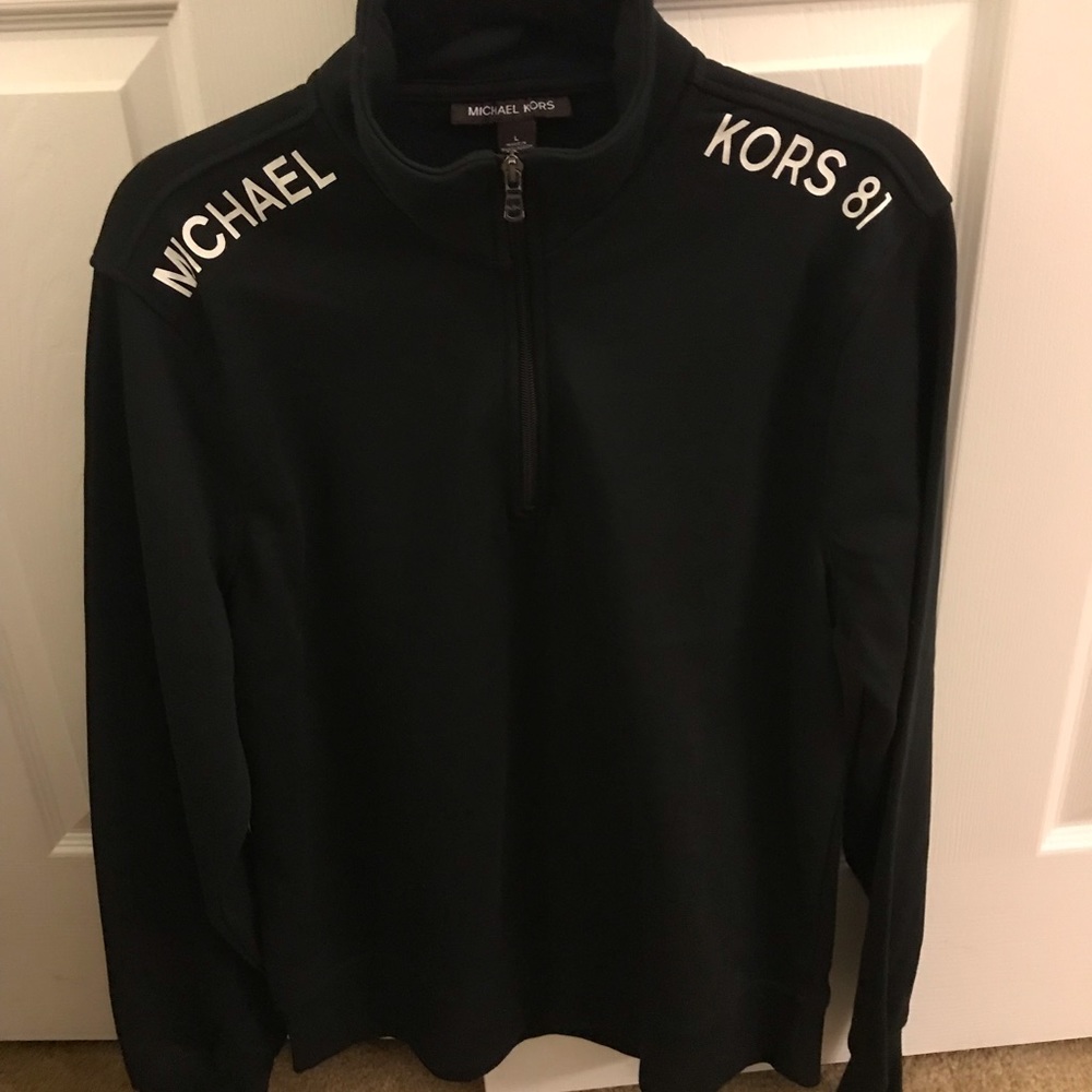 Michael Kors Polo with V-neck zipper. NWT Thick/Soft fabric Heavy Discount